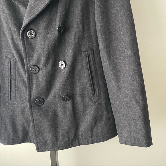 American Eagle Outfitters Black Pea Coat - Picture 4 of 9